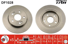 2x Bremsscheibe Hinterachse für RENAULT SAFRANE I SCÉNIC Großraumlimousine