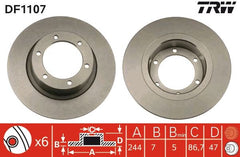 2x Bremsscheibe Vorderachse für CITROËN 2 CV AMI Break DYANE MEHARI ACADIANE