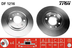 2x Bremsscheibe Vorderachse für CITROËN PEUGEOT BX Break 305 I II 405