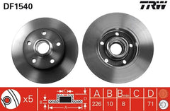 2x Bremsscheibe Hinterachse für SEAT VW TOLEDO I CORRADO GOLF III Variant