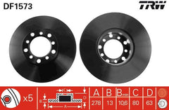 2x Bremsscheibe Vorderachse für MERCEDES-BENZ 123 Stufenheck T-Model Coupe /8