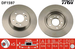 2x Bremsscheibe Hinterachse für BMW 7 8