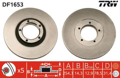 2x Bremsscheibe Vorderachse für FORD TRANSIT Kasten Pritsche/Fahrgestell Bus