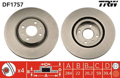 2x Bremsscheibe Vorderachse für ALFA ROMEO FIAT LANCIA 145 146 155 COUPE