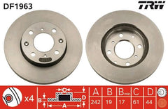 2x Bremsscheibe Vorderachse für HONDA CIVIC IV Stufenheck Hatchback Shuttle V