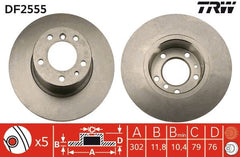 2x Bremsscheibe Vorderachse für BMW 5 Touring