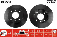 2x Bremsscheibe Vorderachse für NISSAN PRIMERA Hatchback