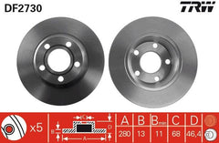 2x Bremsscheibe Vorderachse für AUDI A4 B5 Avant
