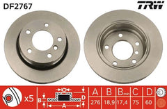 2x Bremsscheibe Hinterachse für BMW 3 Coupe Cabriolet Touring Compact