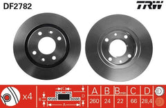 2x Bremsscheibe Vorderachse für PEUGEOT 406 Break