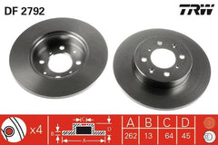 2x Bremsscheibe Vorderachse Hinterachse für MG ROVER ZR STREETWISE Schrägheck