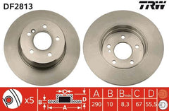 2x Bremsscheibe Hinterachse für MERCEDES-BENZ C-KLASSE T-Model Sportcoupe