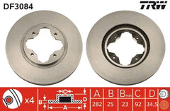 2x Bremsscheibe Vorderachse für HONDA ACCORD IV Aerodeck V Coupe