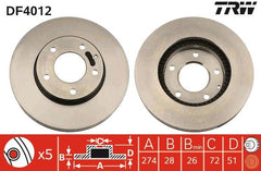 2x Bremsscheibe Vorderachse für MAZDA MPV II XEDOS 9