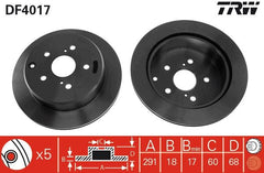 2x Bremsscheibe Hinterachse für TOYOTA PREVIA I SUPRA