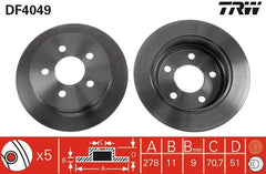 2x Bremsscheibe Hinterachse für OPEL SINTRA