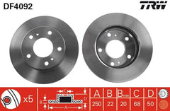 2x Bremsscheibe Vorderachse für NISSAN SERENA VAN