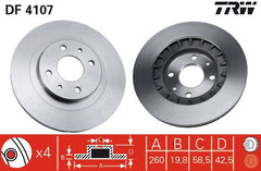 2x Bremsscheibe Vorderachse für LADA 110 111 112 GRANTA Liftback Schrägheck