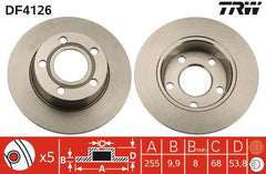 2x Bremsscheibe Hinterachse für AUDI A6 C5 Avant