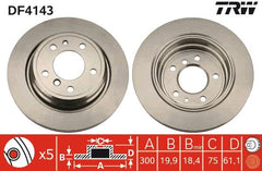 2x Bremsscheibe Hinterachse für BMW 5 Touring