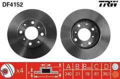 2x Bremsscheibe Vorderachse für HONDA CITY Stufenheck IV JAZZ II LOGO