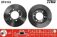 2x Bremsscheibe Vorderachse für TOYOTA LAND CRUISER 80 Hardtop Pick-up