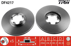 2x Bremsscheibe Vorderachse für FORD TRANSIT Kasten Pritsche/Fahrgestell Bus