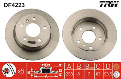 2x Bremsscheibe Hinterachse für MERCEDES-BENZ A-KLASSE VANEO