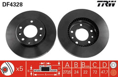 2x Bremsscheibe Vorderachse für MAZDA 6 Stufenheck Hatchback 323 F VI