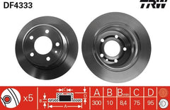 2x Bremsscheibe Hinterachse für BMW 5 Touring