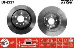 2x Bremsscheibe Hinterachse für SAAB 9-5 Kombi