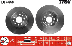 2x Bremsscheibe Hinterachse für ALFA ROMEO 147 156 Sportwagon GT