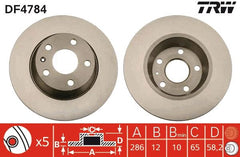 2x Bremsscheibe Hinterachse für AUDI TT Roadster