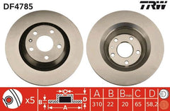 2x Bremsscheibe Hinterachse für AUDI TT Roadster