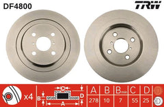 2x Bremsscheibe Hinterachse für DAIHATSU TOYOTA CHARADE VIII YARIS