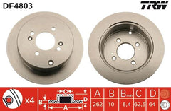2x Bremsscheibe Hinterachse für HYUNDAI KIA ACCENT III Stufenheck GETZ i20 I