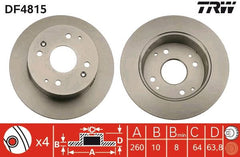 2x Bremsscheibe Hinterachse für HONDA ACCORD VI Hatchback