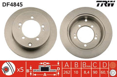 2x Bremsscheibe Hinterachse für CHRYSLER MITSUBISHI SEBRING Coupe ECLIPSE II