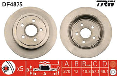 2x Bremsscheibe Hinterachse für CHRYSLER DODGE PT CRUISER Cabriolet NEON II