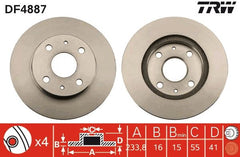 2x Bremsscheibe Vorderachse für DAIHATSU SUBARU CUORE VI VII MOVE SIRION TREVIS