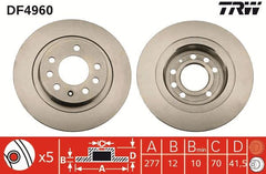 2x Bremsscheibe Hinterachse für OPEL GT Cabriolet