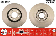 2x Bremsscheibe Hinterachse für CITROËN C6