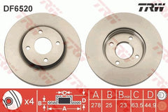 2x Bremsscheibe Vorderachse für FORD FIESTA V