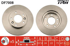2x Bremsscheibe Vorderachse für KIA CARNIVAL I II