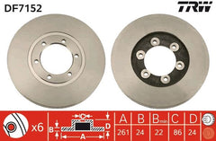 2x Bremsscheibe Vorderachse für KIA BONGO Pritsche/Fahrgestell K2500 K2700