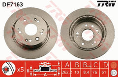 2x Bremsscheibe Hinterachse für HONDA FR-V STREAM