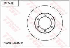2x Bremsscheibe Vorderachse für TOYOTA DYNA Pritsche/Fahrgestell