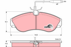 Bremsbelagsatz Scheibenbremse Vorderachse für CITROËN FIAT PEUGEOT JUMPER I