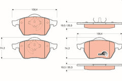 Bremsbelagsatz Scheibenbremse Vorderachse für AUDI VW A4 B5 Avant GOLF III