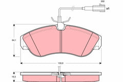 Bremsbelagsatz Scheibenbremse Vorderachse für CITROËN FIAT PEUGEOT JUMPER I